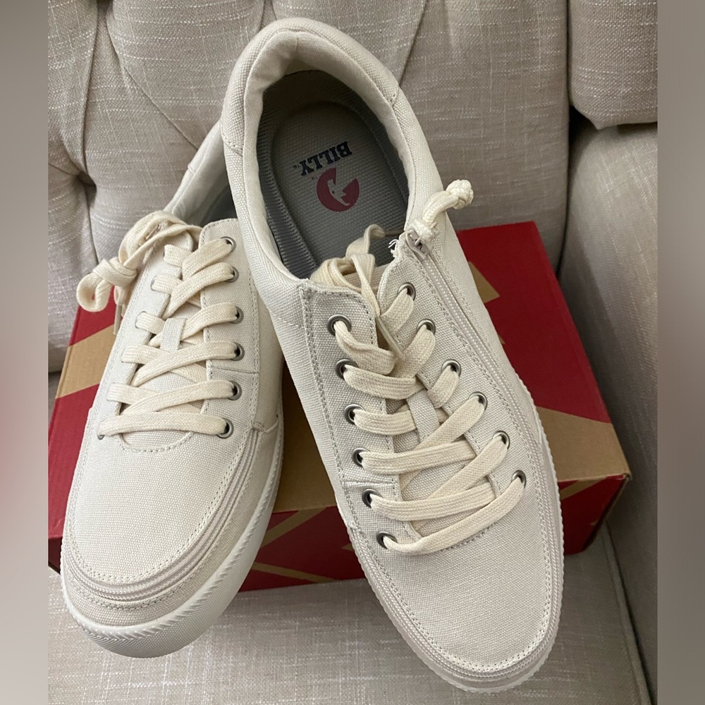 BILLY Mens Classic Lace Low Fashion Sneaker Size 13 Natural